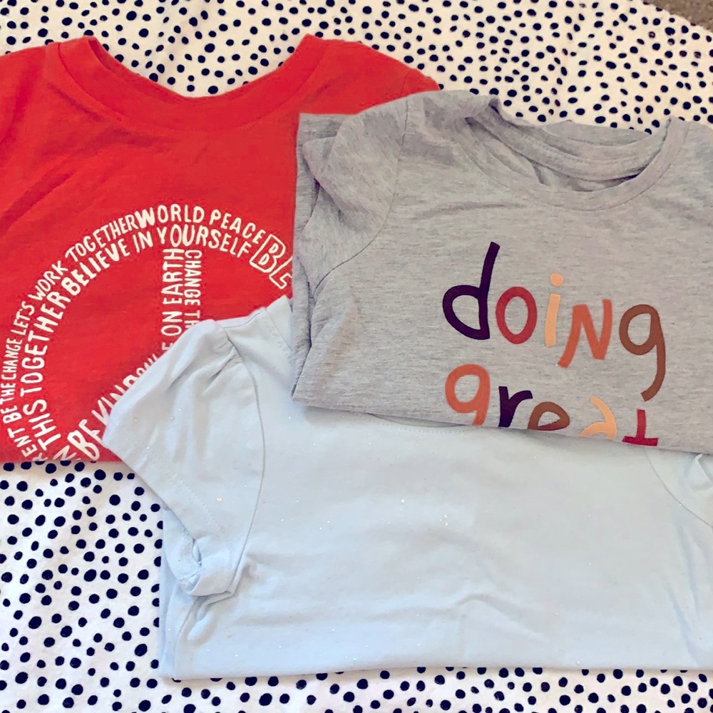 Bundle 3 pack toddler girls tees